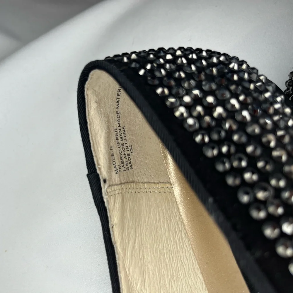 Steve Madden Black Studded Flats NWOT, Women’s Size 7M